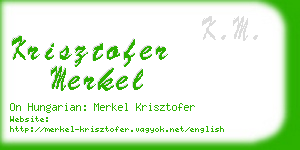 krisztofer merkel business card